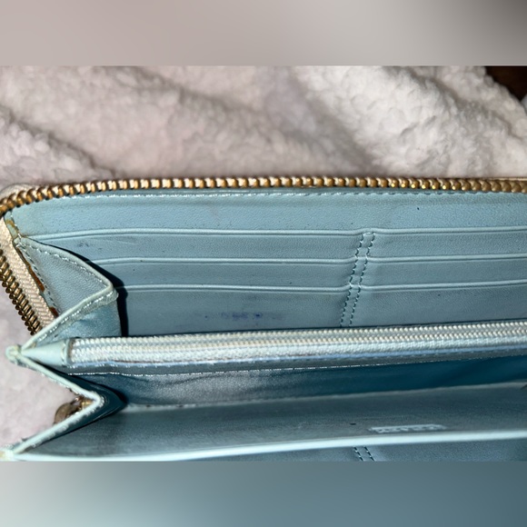 Coach Leather & Canvas Monogram Accordion Long Zip Wallet - Picture 7 of 12